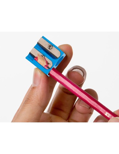 SACAPUNTAS  METALICO CUÑA 2 USOS AZ.