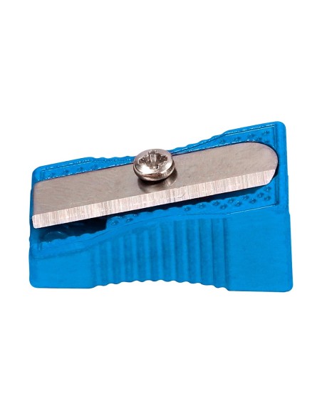 SACAPUNTAS  METALICO CUÑA 1 USO AZ.