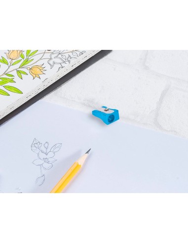 SACAPUNTAS  METALICO CUÑA 1 USO AZ.