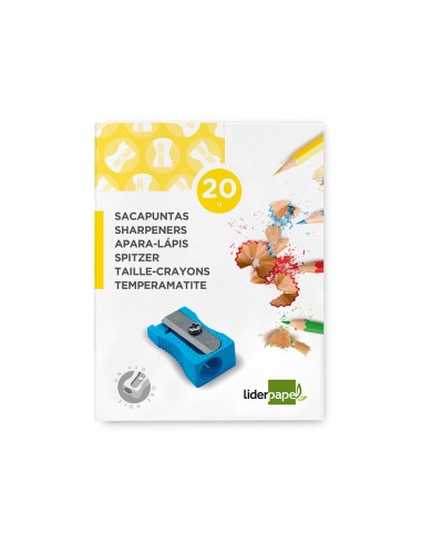 SACAPUNTAS  METALICO CUÑA 1 USO AZ.