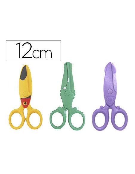 TIJERA ESCOLAR 12CM ESPECIAL INFANTIL CORTA PAPEL CARTON UNIDAD