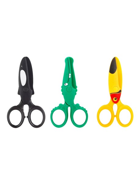 TIJERA ESCOLAR 12CM ESPECIAL INFANTIL CORTA PAPEL CARTON UNIDAD