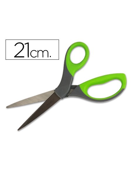 TIJERA Q-CON.MANGO CAUCHO 8" 21 CM BLISTER