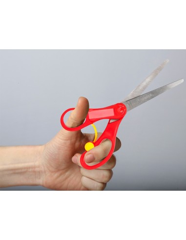 TIJERA ESCOLAR LIDERPAPEL 15 CM CON RESORTE FACILITAR EL CORTE UNIDAD