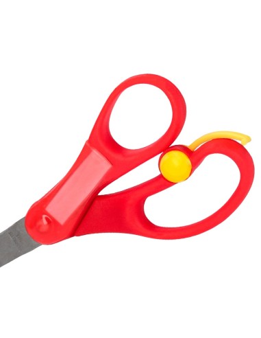 TIJERA ESCOLAR LIDERPAPEL 15 CM CON RESORTE FACILITAR EL CORTE UNIDAD