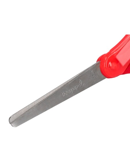 TIJERA ESCOLAR LIDERPAPEL 15 CM CON RESORTE FACILITAR EL CORTE UNIDAD