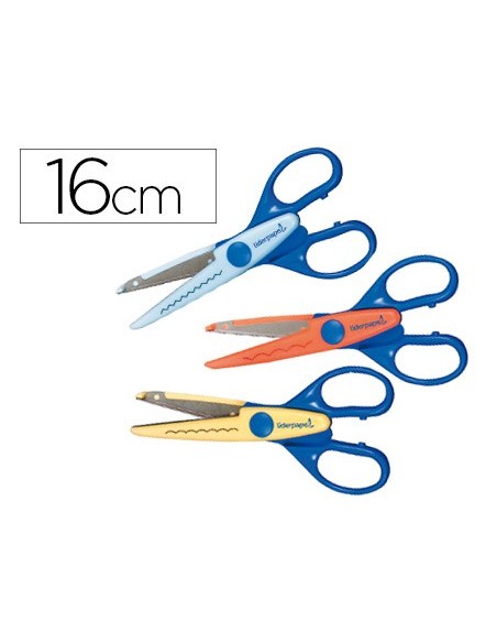 TIJERA ESCOLAR LIDERPAPEL CORTES EN ZIG-ZAG UNIDAD