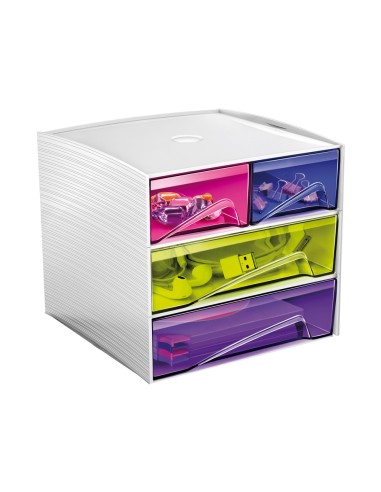 FICHEROCEP MYCUBE 4 POLIESTIRENO MULTI COL. 186X185X175 MM