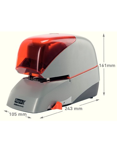 GRAPADORA RAPID 5080E ELECTRICA BL./NG. CAP. 80H. GRAPAS CASETE 5080