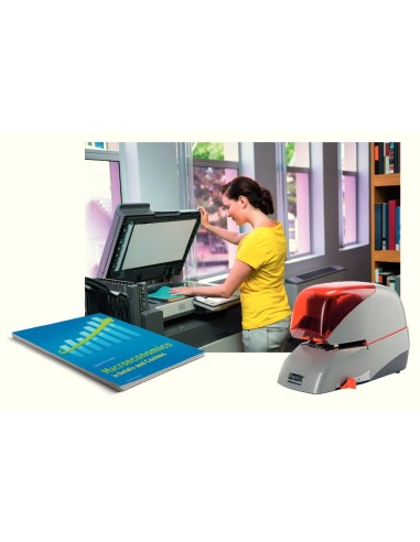 GRAPADORA RAPID 5080E ELECTRICA BL./NG. CAP. 80H. GRAPAS CASETE 5080