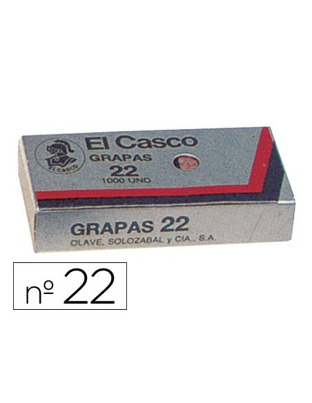GRAPAS EL CASCO 22 CAJA 1000**03758
