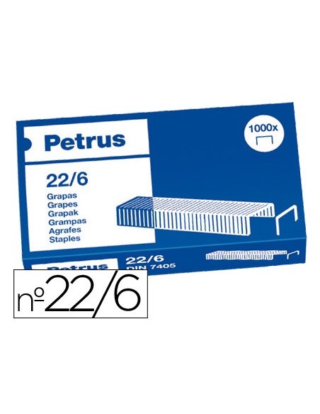 GRAPAS PETRUS Nº 22/6 COBREADAS CAJA 1000