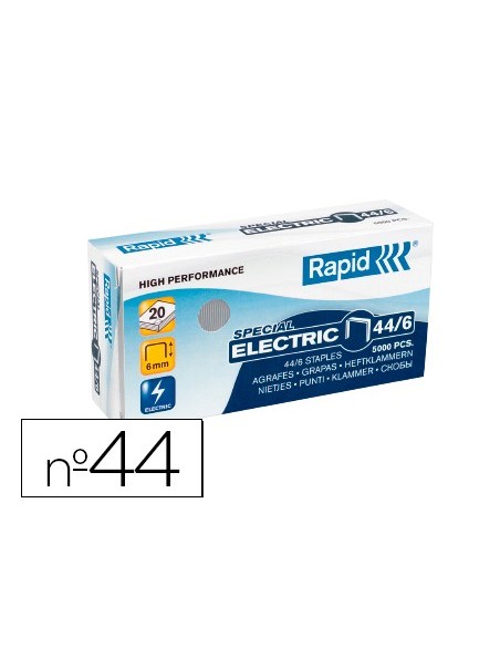 GRAPAS RAPID Nº 44/6 GALVANIZADA CAJA DE 5000 GRAPAS