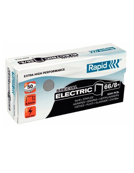 GRAPAS RAPID Nº 66/8+ GALVANIZADAS SUPER STRONG CAJA DE 5000 GRAPAS