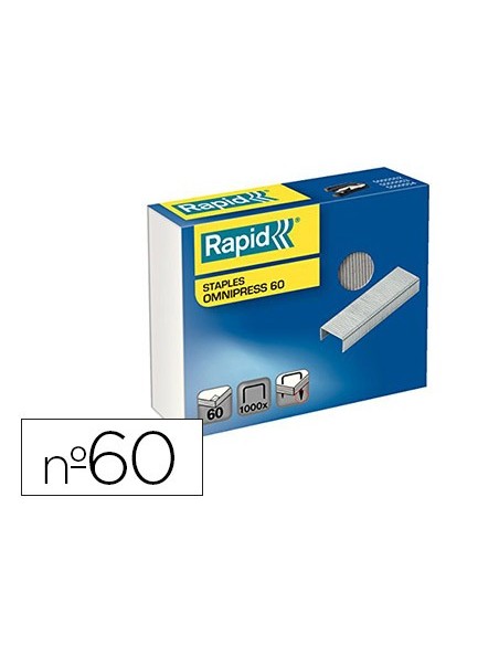 GRAPAS RAPID OMNIPRESS 60 GALVANIZADAS CAJA DE 1000 GRAPAS