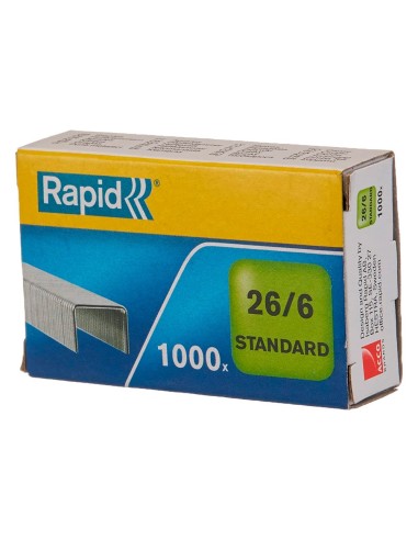 GRAPAS RAPID 26/6MM GALVANIZADA CAJA 1000 UD.