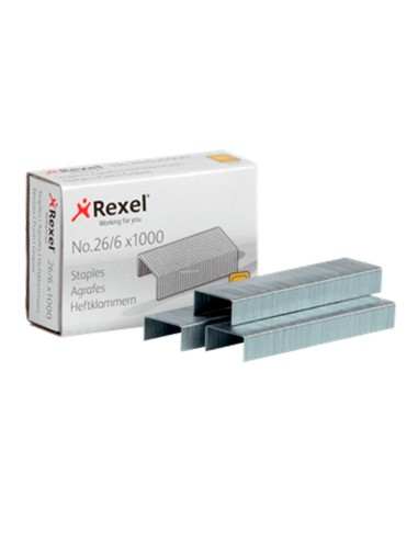 GRAPAS REXEL 26/6MM GALVANIZADA CAJA 1000 UD.