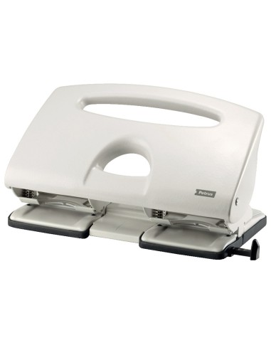 TALADRADOR PETRUS 505 METALICO COLOR GRIS 4 PUNZONES CAP. 40 HOJAS