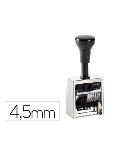 NUMERADOR AUTOMATICO REINER METALICO 6 CIFRAS ALTURA TIPO 4,5MM
