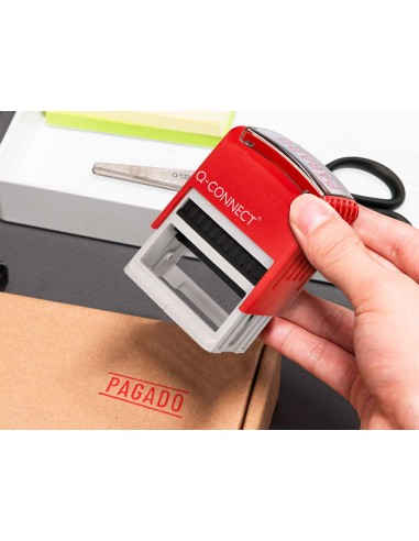 SELLO ENTINTADO AUTOMATICO Q-CON.PAGADO ALMOHADILLA 14X38MM RJ.