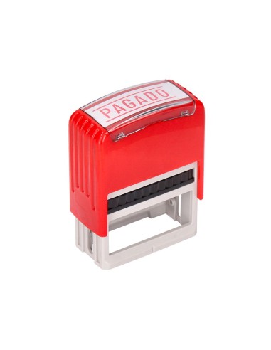 SELLO ENTINTADO AUTOMATICO Q-CON.PAGADO ALMOHADILLA 14X38MM RJ.