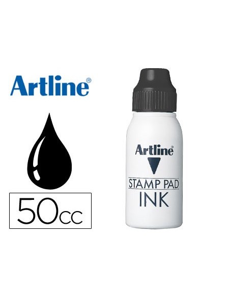 TINTA TAMPON ARTLINE NEGRA FRASCO 50 CC