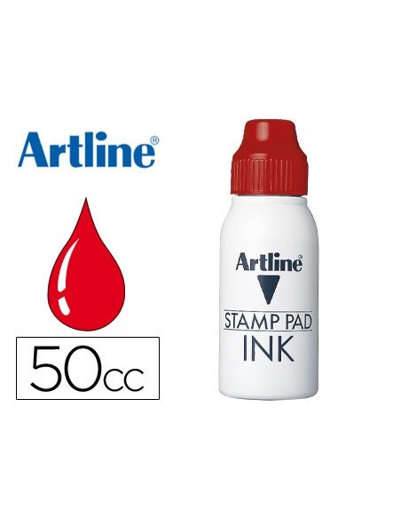 TINTA TAMPON ARTLINE ROJA FRASCO 50 CC
