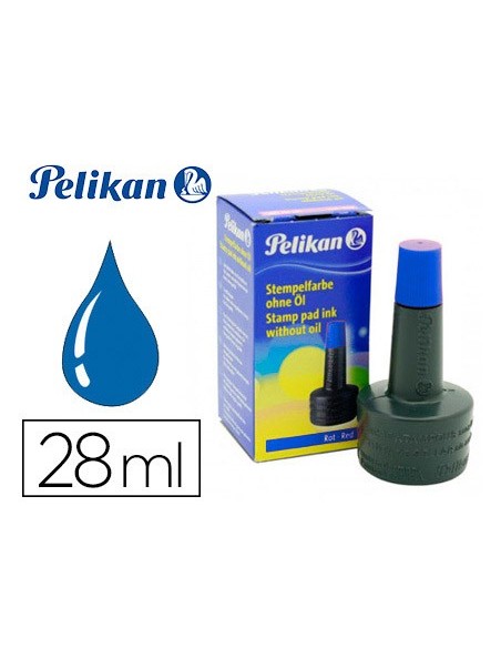 TINTA TAMPON PELIKAN AZUL FRASCO DE 28 ML