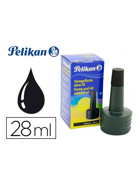 TINTA TAMPON PELIKAN NEGRO  FRASCO DE 28 ML