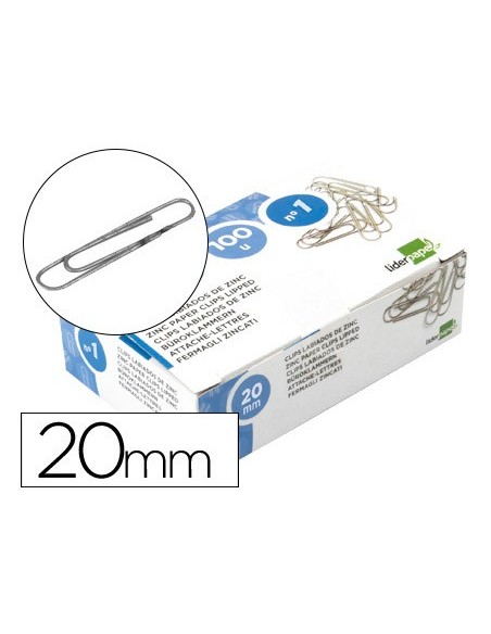 CLIPS LABIADOS Nº 1 20 MM CAJA 100 UDS.