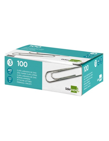 CLIPS LABIADOS Nº 3 43 MM CAJA 100 UDS.