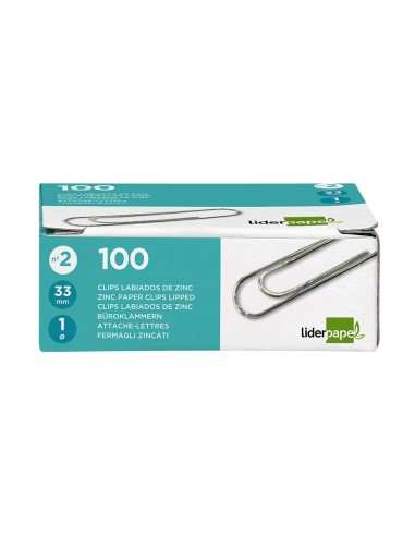 CLIPS LABIADOS Nº 2 33 MM CAJA 100 UDS.