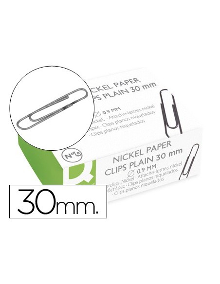 CLIPS NIQUELADOS Q-CON. Nº 1,5 30 MM CAJA 100