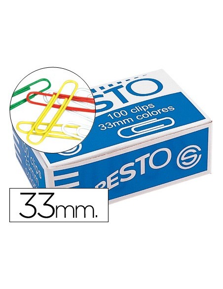 CLIPS COL.PAPER CAJA 100