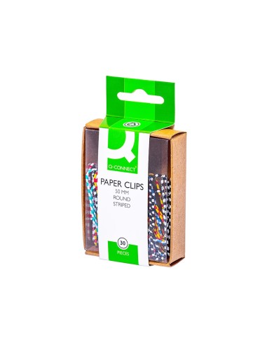 CLIPS COL.RAYADOS Q-CON.50 MM CAJA 30 UDS. COL.SURT.