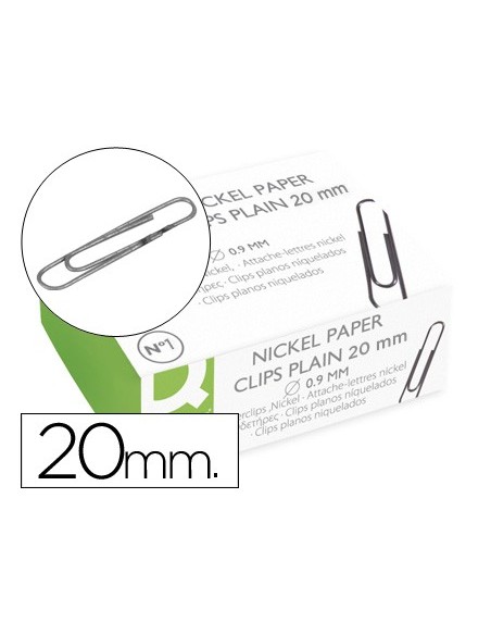 CLIPS NIQUELADOS Q-CON. Nº 1 20MM CAJA 100