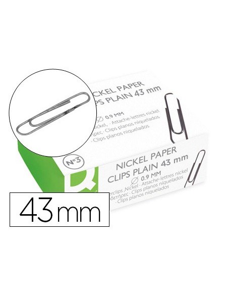 CLIPS NIQUELADOS Q-CON. Nº 3 43MM CAJA 100