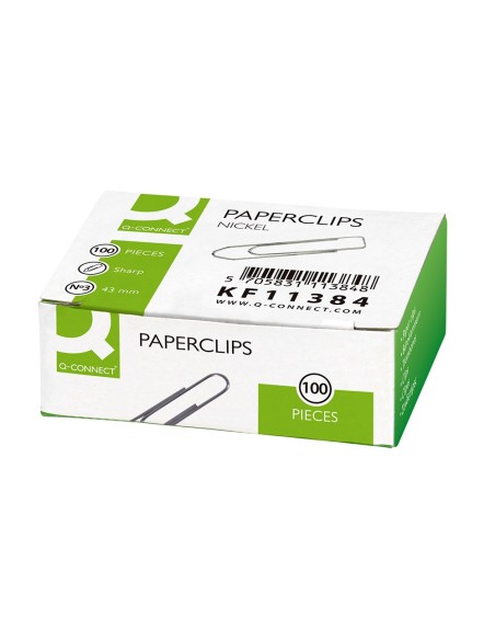 CLIPS NIQUELADOS Q-CON.N 3 PICOS 43MM CAJA 100 UD.