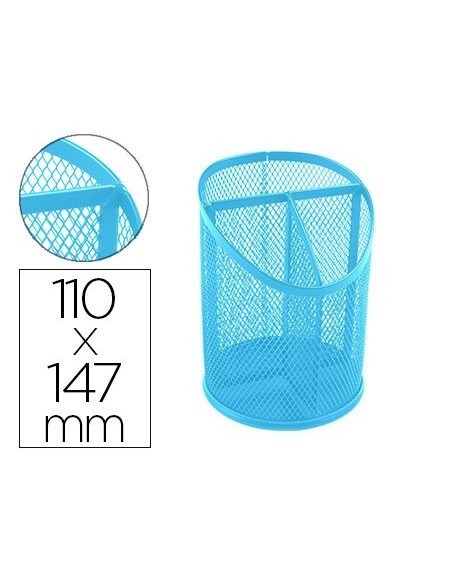 CUBILETE PORTALAPICES Q-CON.METAL REJILLA TURQ. 3 COMP