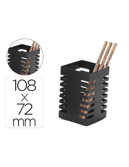 CUBILETE PORTALAPICES Q-CON.METAL CUADRADO NG. 72MM ALTURA 108MM