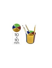 CUBILETE PORTALAPICES Q-CON.PLASTICO REDONDO GIRATORIO 4 COL.110 X110 2