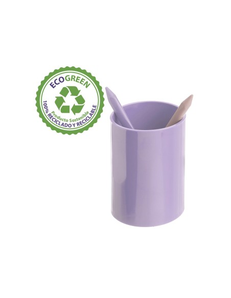 CUBILETE PORTALAPICES ARCHIVO 2000 ECOGREEN 100% RECICLADO MALVA PAST