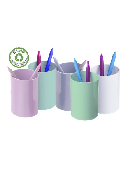 CUBILETE PORTALAPICES ARCHIVO 2000 ECOGREEN RECICL ROSA PASTEL