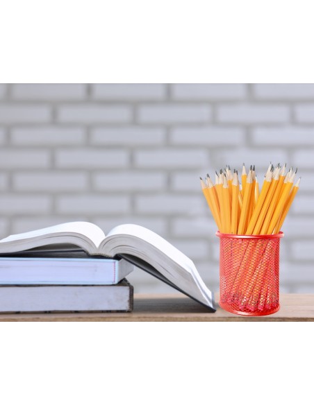 CUBILETE PORTALAPICES Q-CON.METAL RED.ROJO MEDIDA DIAMETRO 86 ALTURA