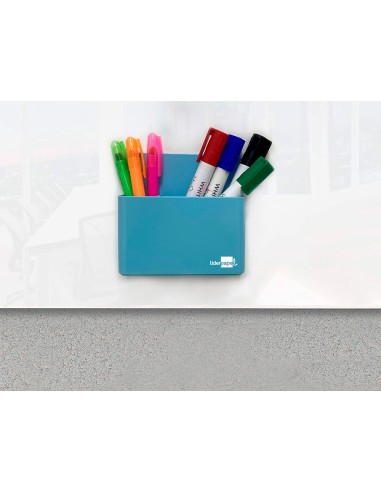 CUBILETE PORTALAPICES  PLAST.MAGNETICO AZ. 125X75X40MM