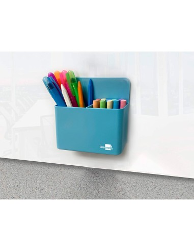 CUBILETE PORTALAPICES  PLAST.MAGNETICO AZ. 125X75X40MM