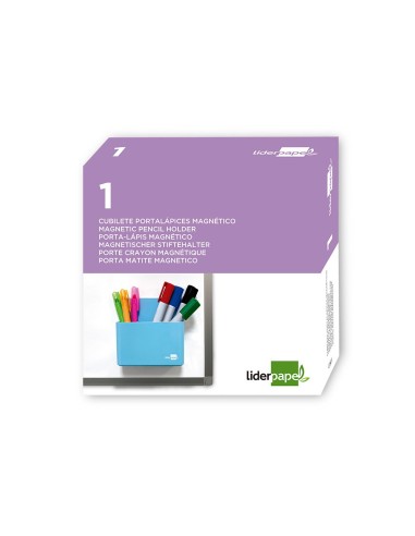 CUBILETE PORTALAPICES  PLAST.MAGNETICO AZ. 125X75X40MM