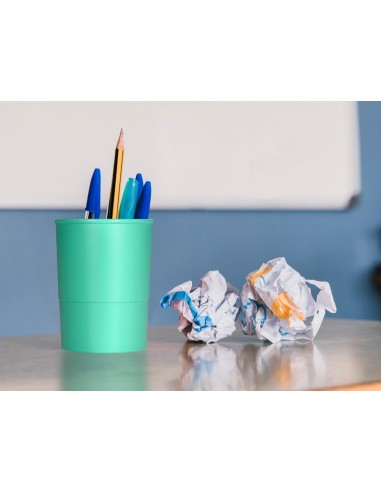 CUBILETE PORTALAPICES Q-CON.VE. MENTA PAS OPACO PLAST 75MM ALTO 100MM