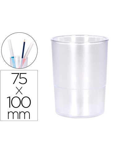 CUBILETE PORTALAPICES Q-CON.TPTE.PLASTICO DIAMETRO 75MM ALTO 100MM