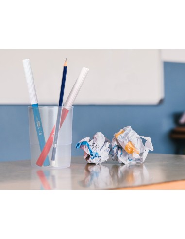 CUBILETE PORTALAPICES Q-CON.TPTE.PLASTICO DIAMETRO 75MM ALTO 100MM